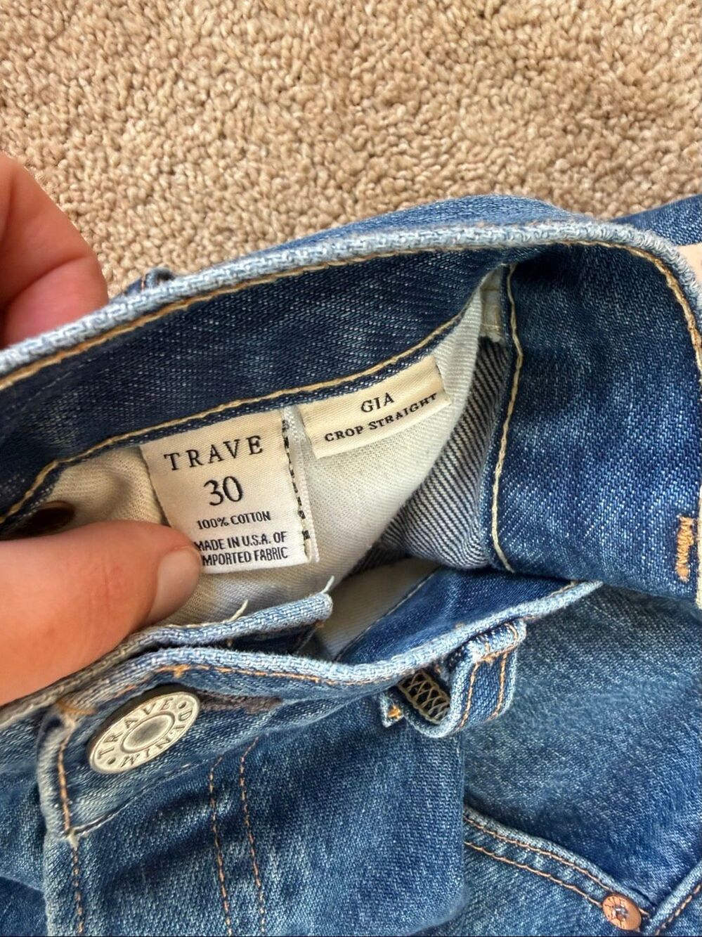 TRAVE Gia Crop Straight Leg Jeans - Picture 3 of 3